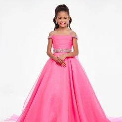 In Stock Ashley Lauren Kids 8094 Size 8 Long Off The Shoulder A Line Pageant Ball Gown Pageant Dress