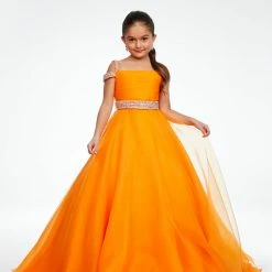 Ballgown Dresses Ashley Lauren Kids 8094 Long Off The Shoulder A Line Pageant Ball Gown Pageant Dress
