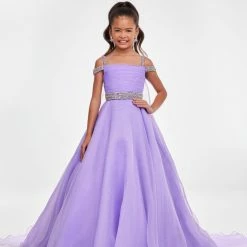 In Stock Ashley Lauren Kids 8094 Size 8 Long Off The Shoulder A Line Pageant Ball Gown Pageant Dress