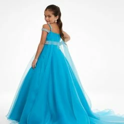 In Stock Ashley Lauren Kids 8094 Size 8 Long Off The Shoulder A Line Pageant Ball Gown Pageant Dress