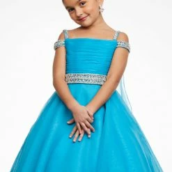 In Stock Ashley Lauren Kids 8094 Size 8 Long Off The Shoulder A Line Pageant Ball Gown Pageant Dress
