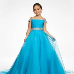 In Stock Ashley Lauren Kids 8094 Size 8 Long Off The Shoulder A Line Pageant Ball Gown Pageant Dress