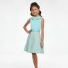 Ashley Lauren Kids 8096 Girls Collared Tweed Cocktail Dress Pageant Wear Short Prom Dresses