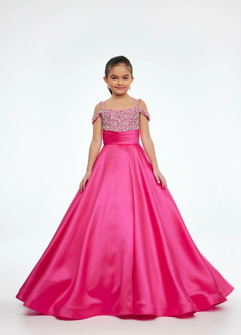 Ballgown Dresses Ashley Lauren Kids 8102 Long A Line Pageant Ball Gown Off The Shoulder Embellished 3 Ballgown Dresses Ashley Lauren Kids 8102 Long A Line Pageant Ball Gown Off The Shoulder Embellished