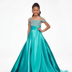 Ballgown Dresses Ashley Lauren Kids 8102 Long A Line Pageant Ball Gown Off The Shoulder Embellished 13 Ballgown Dresses Ashley Lauren Kids 8102 Long A Line Pageant Ball Gown Off The Shoulder Embellished