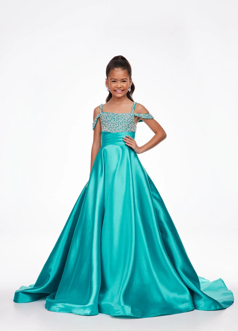 Ballgown Dresses Ashley Lauren Kids 8102 Long A Line Pageant Ball Gown Off The Shoulder Embellished 5 Ballgown Dresses Ashley Lauren Kids 8102 Long A Line Pageant Ball Gown Off The Shoulder Embellished