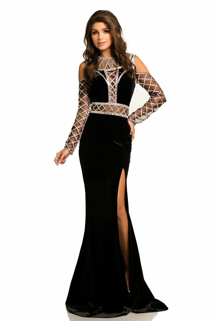 In Stock Johnathan Kayne 8105 Long Sleeve Prom Dress Size 4 Black Pageant Gown 3 In Stock Johnathan Kayne 8105 Long Sleeve Prom Dress Size 4 Black Pageant Gown