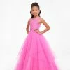 Ballgown Dresses Ashley Lauren Kids 8105 Long Pleated Pageant A Line Ballgown Lace Bodice