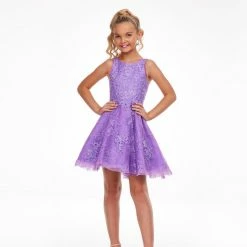 Ashley Lauren Kids 8109 Short Lace Girls Cocktail Dress Pageant A Line Pageant
