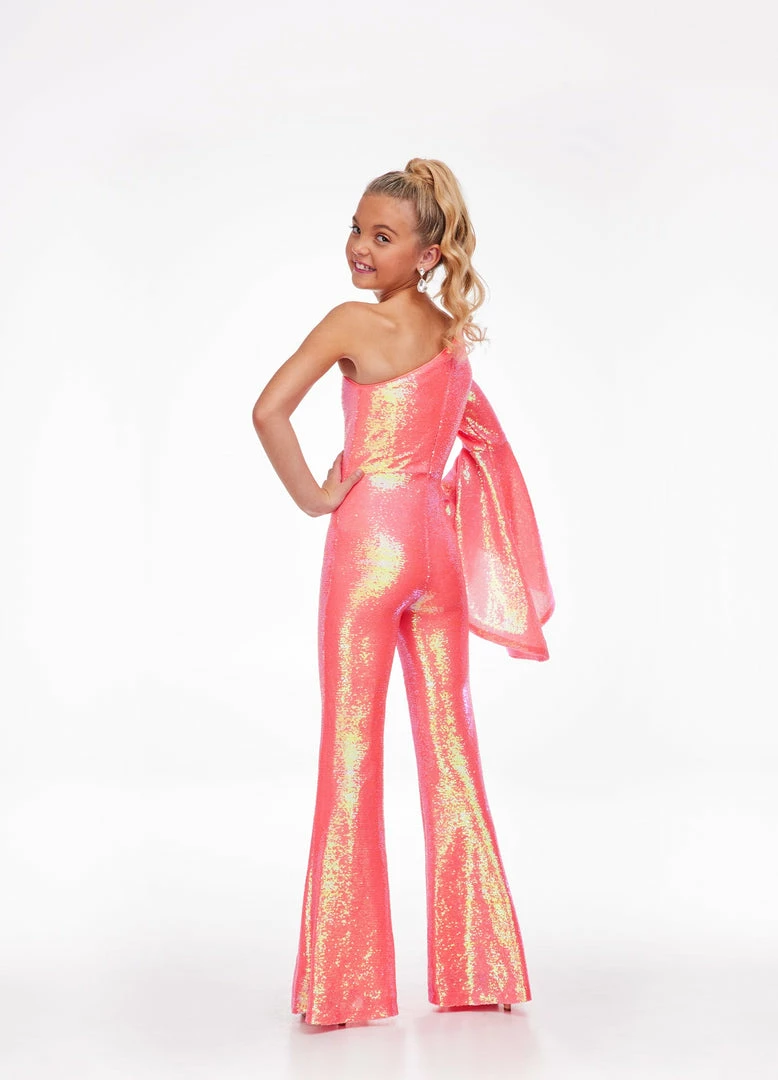 In Stock Jumpsuits & Rompers Ashley Lauren Kids 8110 Size 6 Coral One Shoulder Jumpsuit Long Bell Sleeve Sequin Pageant 4 In Stock Jumpsuits & Rompers Ashley Lauren Kids 8110 Size 6 Coral One Shoulder Jumpsuit Long Bell Sleeve Sequin Pageant