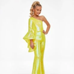 In Stock Jumpsuits & Rompers Ashley Lauren Kids 8110 Size 6 Coral One Shoulder Jumpsuit Long Bell Sleeve Sequin Pageant 10 In Stock Jumpsuits & Rompers Ashley Lauren Kids 8110 Size 6 Coral One Shoulder Jumpsuit Long Bell Sleeve Sequin Pageant