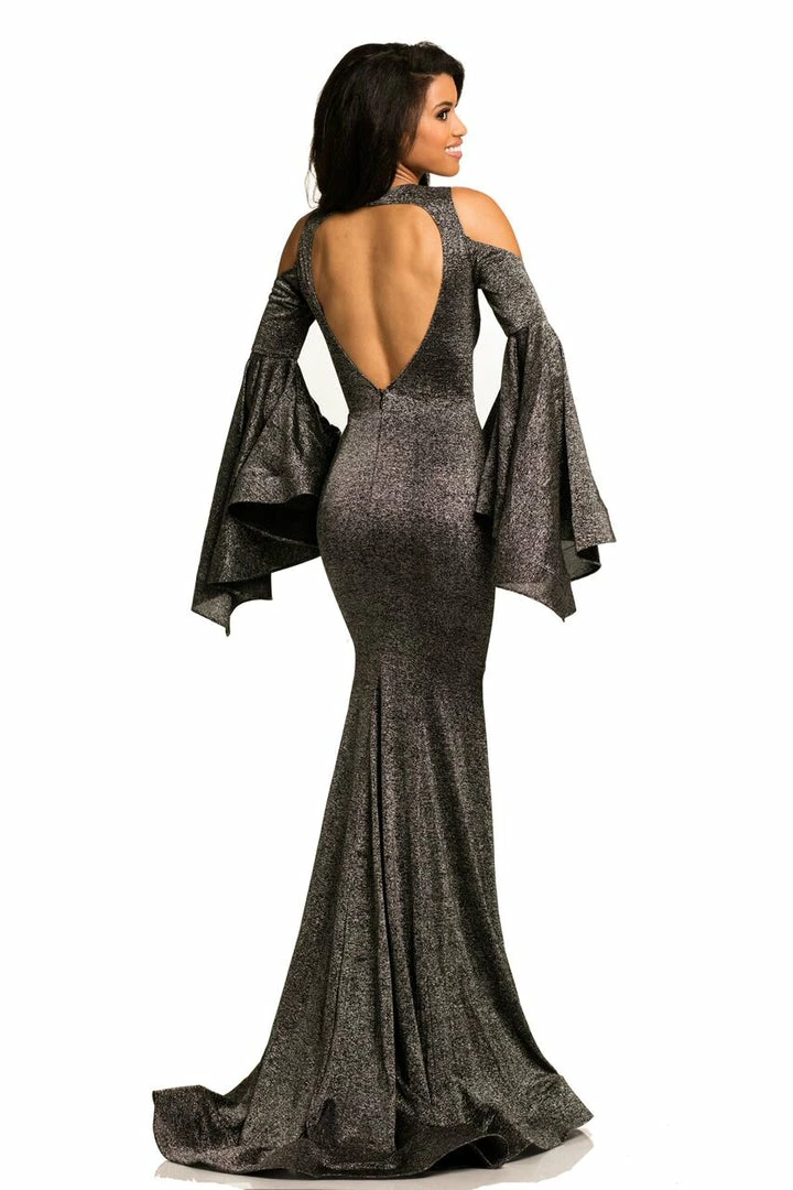 In Stock Mermaid Dresses Johnathan Kayne 8111 Size 2 Long Backless Bell Sleeve Dress Shimmer Mermaid Formal 6 In Stock Mermaid Dresses Johnathan Kayne 8111 Size 2 Long Backless Bell Sleeve Dress Shimmer Mermaid Formal
