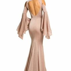 In Stock Mermaid Dresses Johnathan Kayne 8111 Size 2 Long Backless Bell Sleeve Dress Shimmer Mermaid Formal 15 In Stock Mermaid Dresses Johnathan Kayne 8111 Size 2 Long Backless Bell Sleeve Dress Shimmer Mermaid Formal