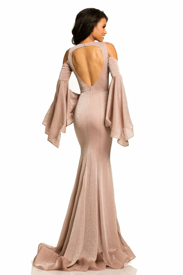 In Stock Mermaid Dresses Johnathan Kayne 8111 Size 2 Long Backless Bell Sleeve Dress Shimmer Mermaid Formal 8 In Stock Mermaid Dresses Johnathan Kayne 8111 Size 2 Long Backless Bell Sleeve Dress Shimmer Mermaid Formal