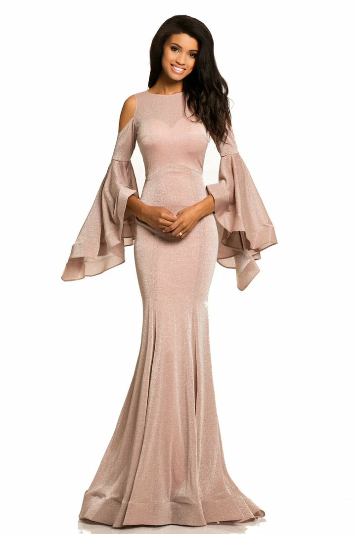 In Stock Mermaid Dresses Johnathan Kayne 8111 Size 2 Long Backless Bell Sleeve Dress Shimmer Mermaid Formal 7 In Stock Mermaid Dresses Johnathan Kayne 8111 Size 2 Long Backless Bell Sleeve Dress Shimmer Mermaid Formal