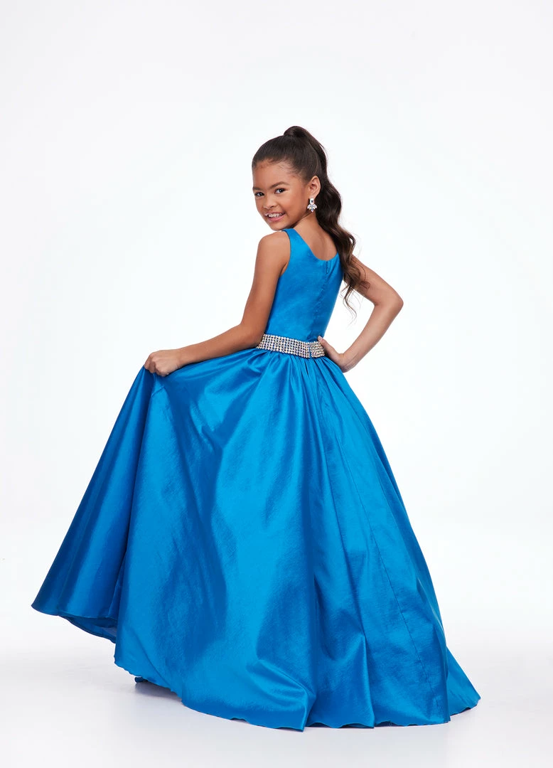 Ashley Lauren Kids Ashley Lauren 8113 Girls Long Kids A Line Ball Gown Dress Evening Gown Crystal Belt 9 Ashley Lauren Kids Ashley Lauren 8113 Girls Long Kids A Line Ball Gown Dress Evening Gown Crystal Belt