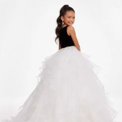 Ashley Lauren Kids Ashley Lauren 8120 Long Velvet Layered Organza Skirt Girls Pageant Dress 19 Ashley Lauren Kids Ashley Lauren 8120 Long Velvet Layered Organza Skirt Girls Pageant Dress