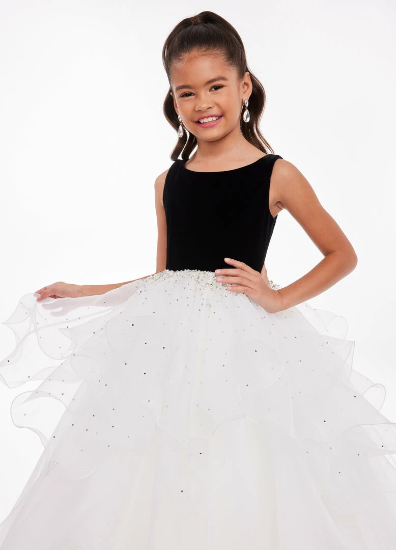 Ashley Lauren Kids Ashley Lauren 8120 Long Velvet Layered Organza Skirt Girls Pageant Dress 10 Ashley Lauren Kids Ashley Lauren 8120 Long Velvet Layered Organza Skirt Girls Pageant Dress