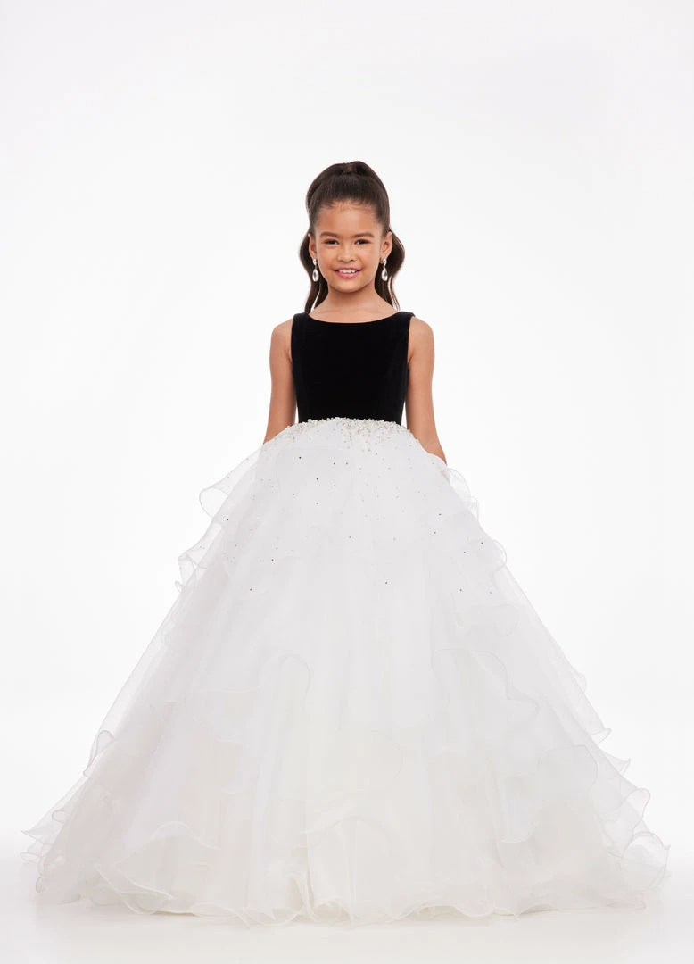 Ashley Lauren Kids Ashley Lauren 8120 Long Velvet Layered Organza Skirt Girls Pageant Dress 5 Ashley Lauren Kids Ashley Lauren 8120 Long Velvet Layered Organza Skirt Girls Pageant Dress