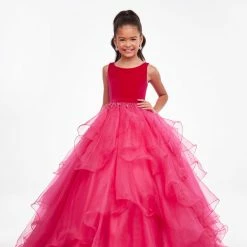 Ashley Lauren Kids Ashley Lauren 8120 Long Velvet Layered Organza Skirt Girls Pageant Dress 22 Ashley Lauren Kids Ashley Lauren 8120 Long Velvet Layered Organza Skirt Girls Pageant Dress