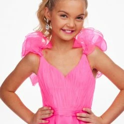 Kids Dresses Ashley Lauren Kids 8124 A Line Girls Pageant Dress Ruffle Sleeve V Neck Gown 15 Kids Dresses Ashley Lauren Kids 8124 A Line Girls Pageant Dress Ruffle Sleeve V Neck Gown