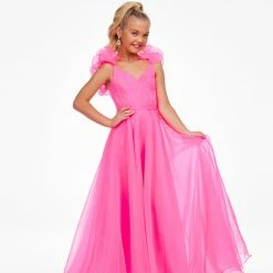 Kids Dresses Ashley Lauren Kids 8124 A Line Girls Pageant Dress Ruffle Sleeve V Neck Gown 16 Kids Dresses Ashley Lauren Kids 8124 A Line Girls Pageant Dress Ruffle Sleeve V Neck Gown