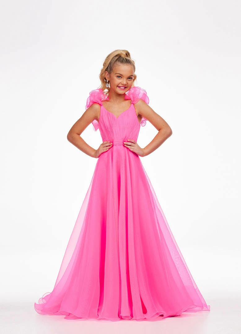 Kids Dresses Ashley Lauren Kids 8124 A Line Girls Pageant Dress Ruffle Sleeve V Neck Gown 5 Kids Dresses Ashley Lauren Kids 8124 A Line Girls Pageant Dress Ruffle Sleeve V Neck Gown