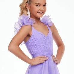 Kids Dresses Ashley Lauren Kids 8124 A Line Girls Pageant Dress Ruffle Sleeve V Neck Gown 17 Kids Dresses Ashley Lauren Kids 8124 A Line Girls Pageant Dress Ruffle Sleeve V Neck Gown