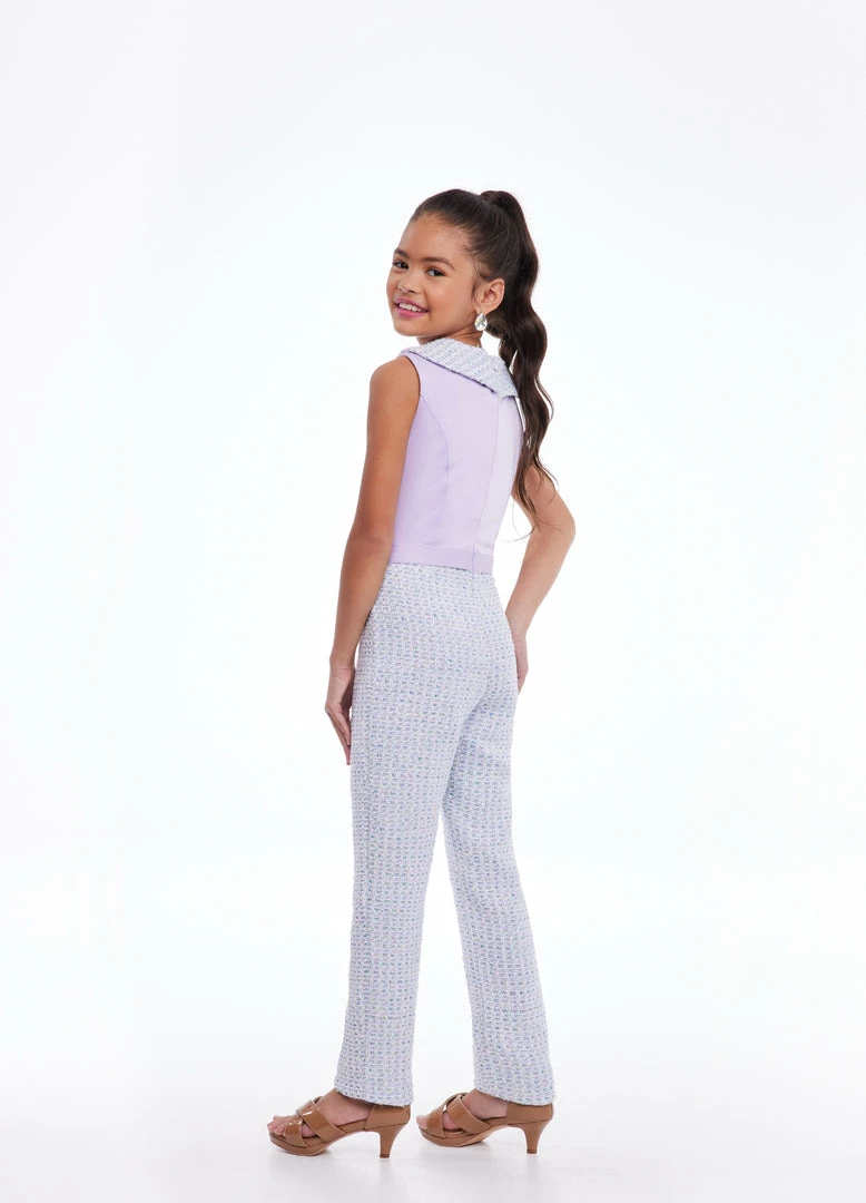 Ashley Lauren Kids 8128 Girls Collared Tweed Jumpsuit Pageant Wear Crepe Jumpsuits & Rompers 5 Ashley Lauren Kids 8128 Girls Collared Tweed Jumpsuit Pageant Wear Crepe Jumpsuits & Rompers
