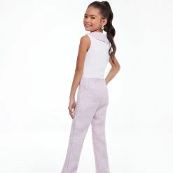 Ashley Lauren Kids 8128 Girls Collared Tweed Jumpsuit Pageant Wear Crepe Jumpsuits & Rompers 9 Ashley Lauren Kids 8128 Girls Collared Tweed Jumpsuit Pageant Wear Crepe Jumpsuits & Rompers