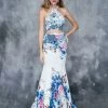 In Stock Nina Canacci 8152 Two Piece Halter Floral Mermaid Prom Dress In Print Size 2 Mermaid Dresses