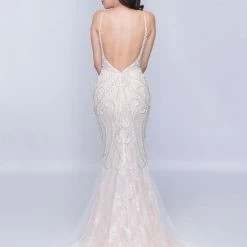 Discontinued Nina Canacci 8164 Long Lace Sheer Corset Wedding Dress Prom Embellished Pageant Wedding Dresses