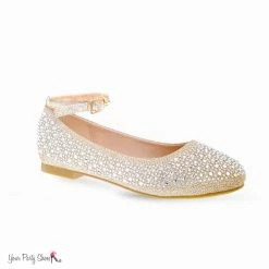 Your Party Shoes Lanie Girls Little Glitter Heels Crystal Rhinestone Embellished Evening Shoes Dress