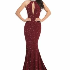 In Stock Mermaid Dresses Johnathan Kayne 8235 Size 4 Embellished Glitter Mermaid Crystal Choker Prom Dress Pageant Gown