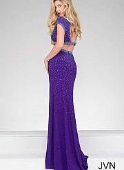 In Stock Jovani JVN36743 Size 6 Two Piece Prom Dress Cap Sleeve Slit Backless Embellished Backless Dresses