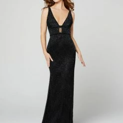 In Stock Primavera Couture 3416 Size 8 Fully Beaded Prom Dress Evening Gown V Neck Sequin