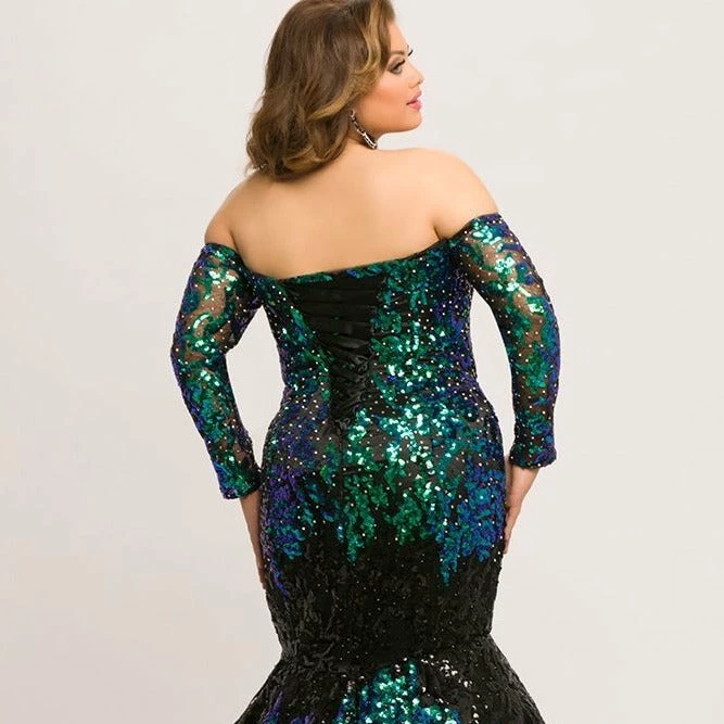 Johnathan Kayne For Sydney's Closet JK2010 Plus Sized Prom Dress Mermaid Sequin Mermaid Dresses 9 Johnathan Kayne For Sydney's Closet JK2010 Plus Sized Prom Dress Mermaid Sequin Mermaid Dresses