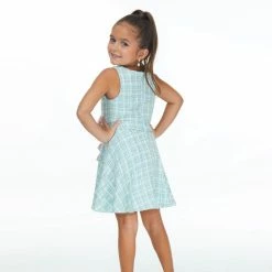 Ashley Lauren Kids Ashley Lauren 8037 Girls Short Tweed Dress Fun Fashion With Bow Detail