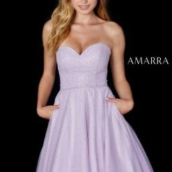 Amarra 87218 Lilac Strapless A Line Ballgown Prom Dress Backless Corset Gown Backless Dresses