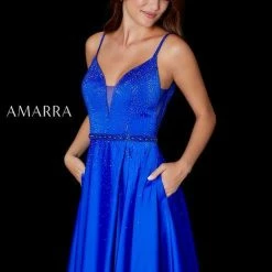 Amarra 87234 Long A Line Maxi Slit Prom Dress Embellished Formal Gown 9 Amarra 87234 Long A Line Maxi Slit Prom Dress Embellished Formal Gown