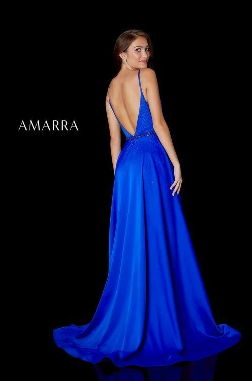 Amarra 87234 Long A Line Maxi Slit Prom Dress Embellished Formal Gown 5 Amarra 87234 Long A Line Maxi Slit Prom Dress Embellished Formal Gown