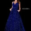 Amarra 87235 Long Sequin Ball Gown Corset Prom Dress Pockets Formal Pockets