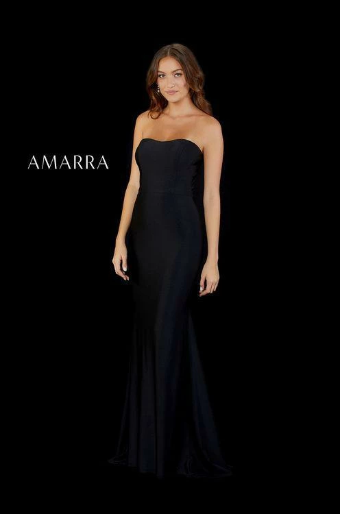 Amarra 87246 Long Strapless Fitted Jersey Prom Dress Corset Back Evening Gown 3 Amarra 87246 Long Strapless Fitted Jersey Prom Dress Corset Back Evening Gown