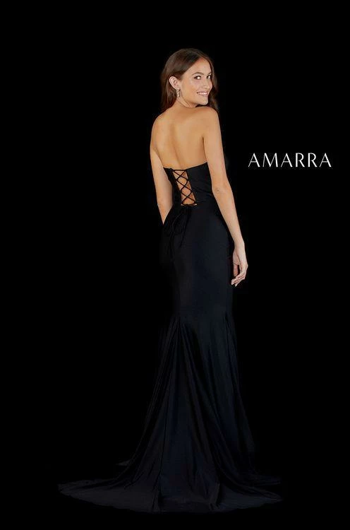 Amarra 87246 Long Strapless Fitted Jersey Prom Dress Corset Back Evening Gown 4 Amarra 87246 Long Strapless Fitted Jersey Prom Dress Corset Back Evening Gown