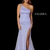 Amarra 87257 Long Fitted Sequin One Shoulder Prom Dress Pageant Slit Gown Backless Dresses