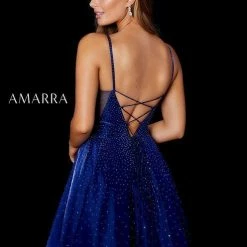 Amarra 87278 Satin Rhinestone Ball Gown Prom Dress Corset Back Formal Gown Ballgown Dresses