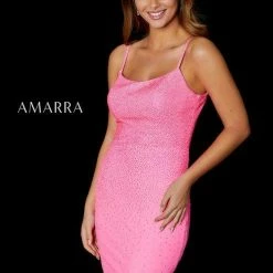Amarra 87288 Short Fitted Formal Cocktail Dress Crystal Embellished Homecoming 9 Amarra 87288 Short Fitted Formal Cocktail Dress Crystal Embellished Homecoming