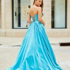 Amarra 87333 Long Strapless A Line Satin Embellished Prom Dress Pockets Backless Ballgown Dresses 7 Amarra 87333 Long Strapless A Line Satin Embellished Prom Dress Pockets Backless Ballgown Dresses