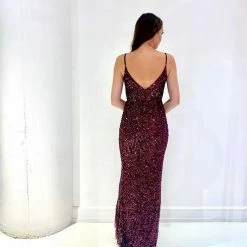 Amarra 87416 Long Fitted Sequin Prom Dress Evening Gown Slit Formal Sequin Dresses