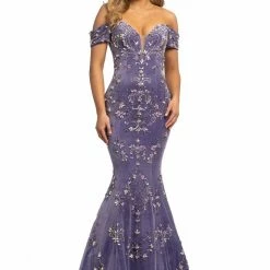 Johnathan Kayne 2176 Long Velvet Mermaid Pageant Dress Prom Gown Off Shoulder Mermaid Dresses